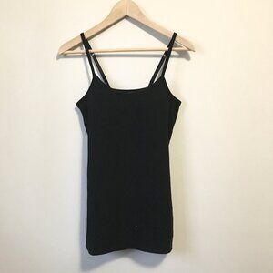 Gilligan & O'Malley Adjustable Strap Inbuilt Bra Black Camisole